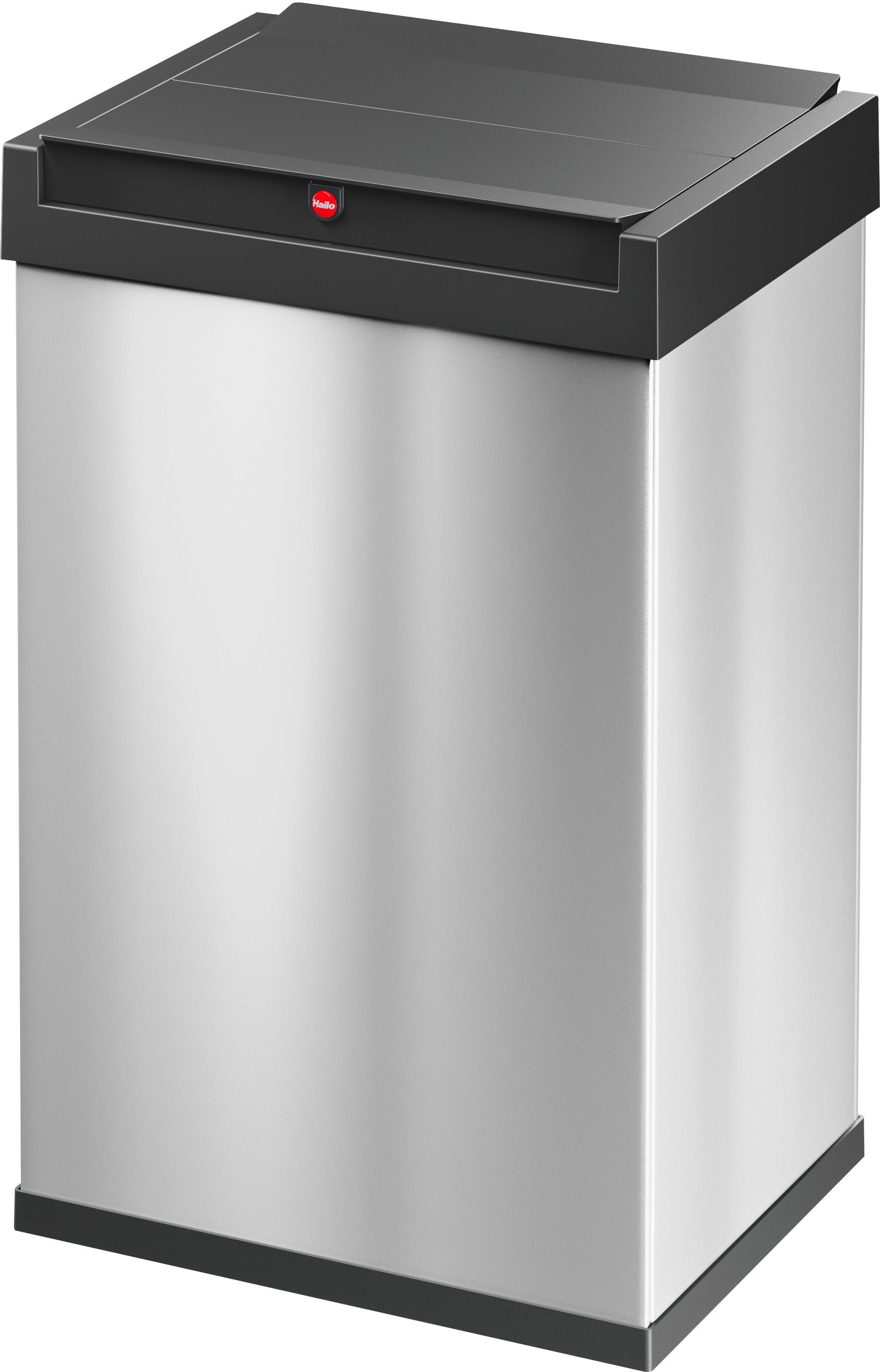 Hailo Mülleimer Big-Box Swing L, 35 Liter, Stahlblech, Abfallbox mit selbstschließendem Schwingdeckel