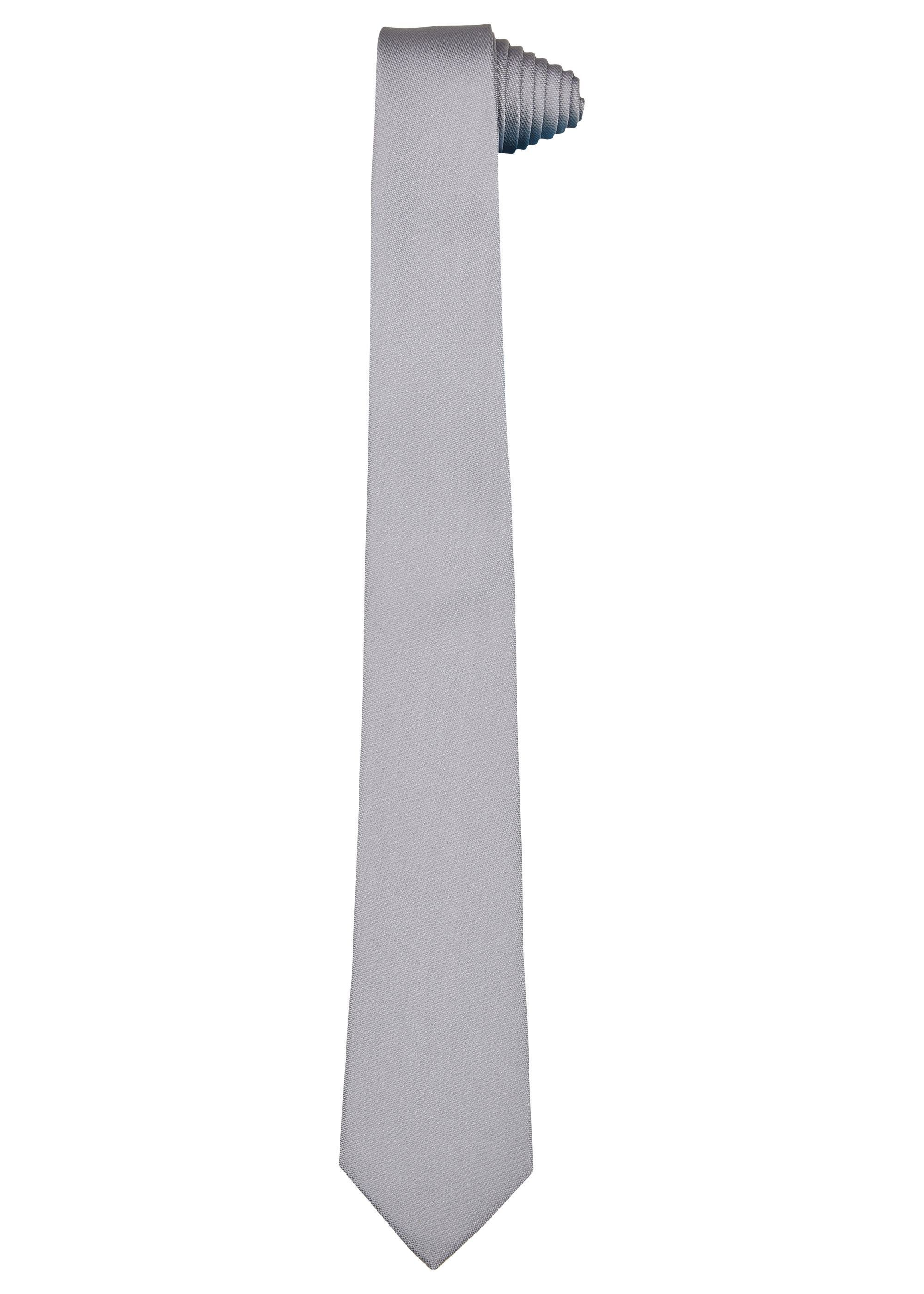 lightgrey Krawatte aus Seide reiner PARIS HECHTER