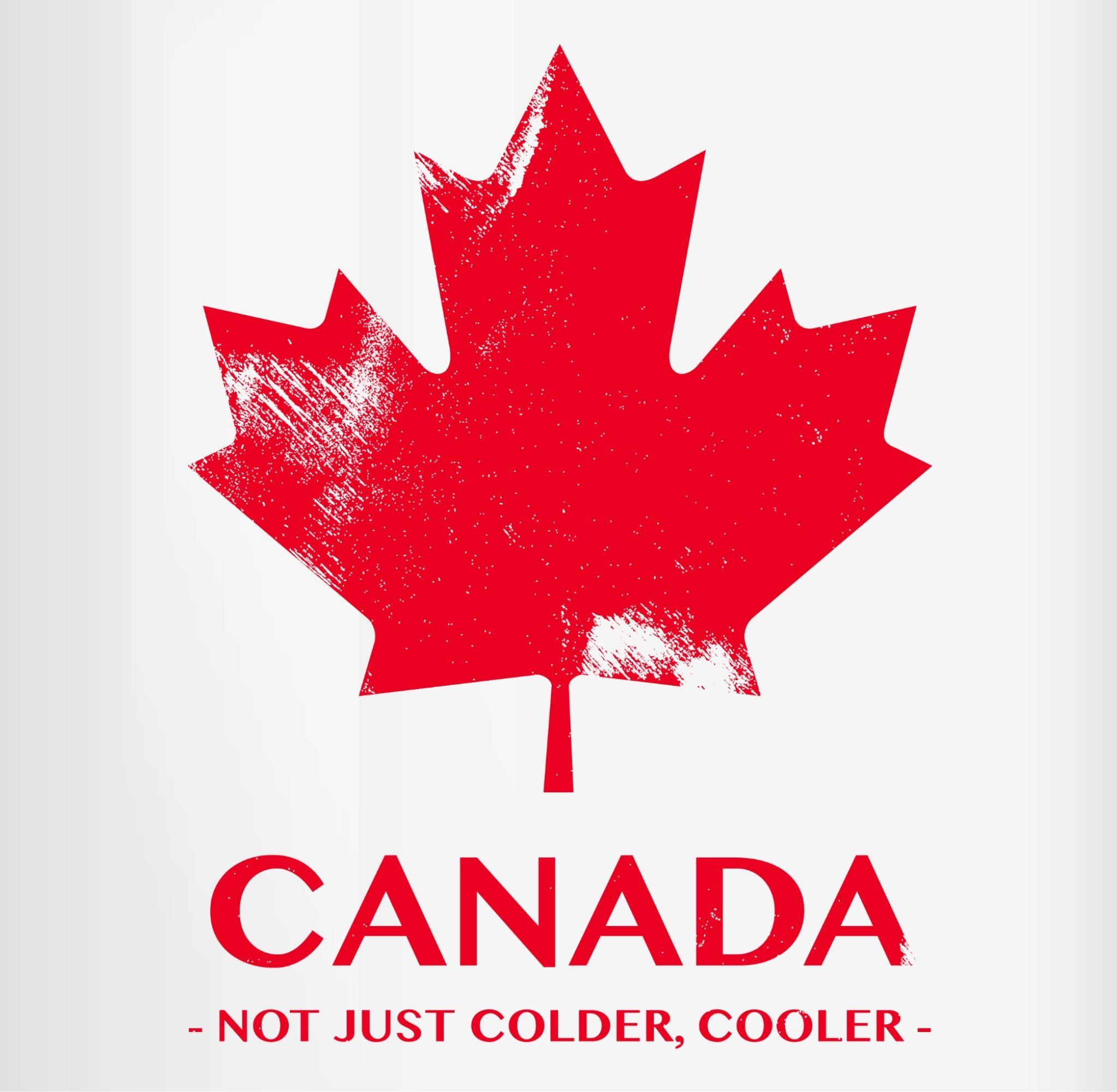 Keramik, Tasse Sprüche just Not Canada Rot Geschenk, Souvenir - 1 cooler Statement colder Shirtracer