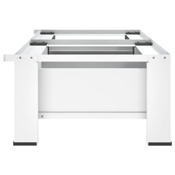 vidaXL Waschmaschinenumbauschrank Doppel-Untergestell für Waschmaschine und Trockner Weiß