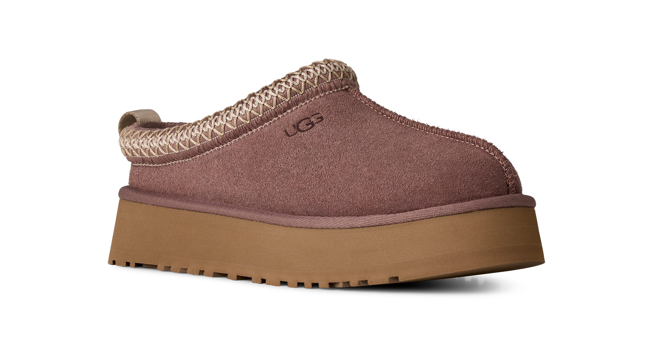 UGG W TAZZ II Slipper Pantoffel, Schlupfschuh, Mule mit Textilborde im Ethno-Look