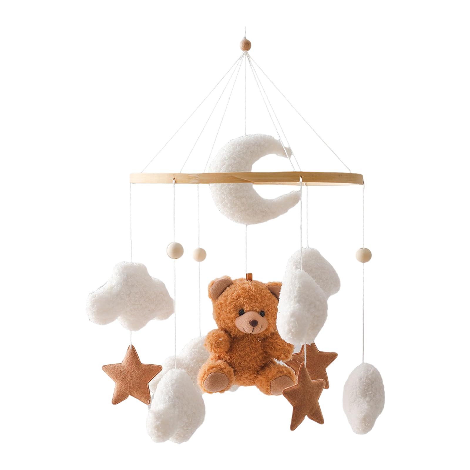 CLTYQ Mobile Baby,Windspiele Babybett Mobile 3D Bär, Kinderzimmer Hängende Bettglocke, Neugeborenen Geschenk für Baby