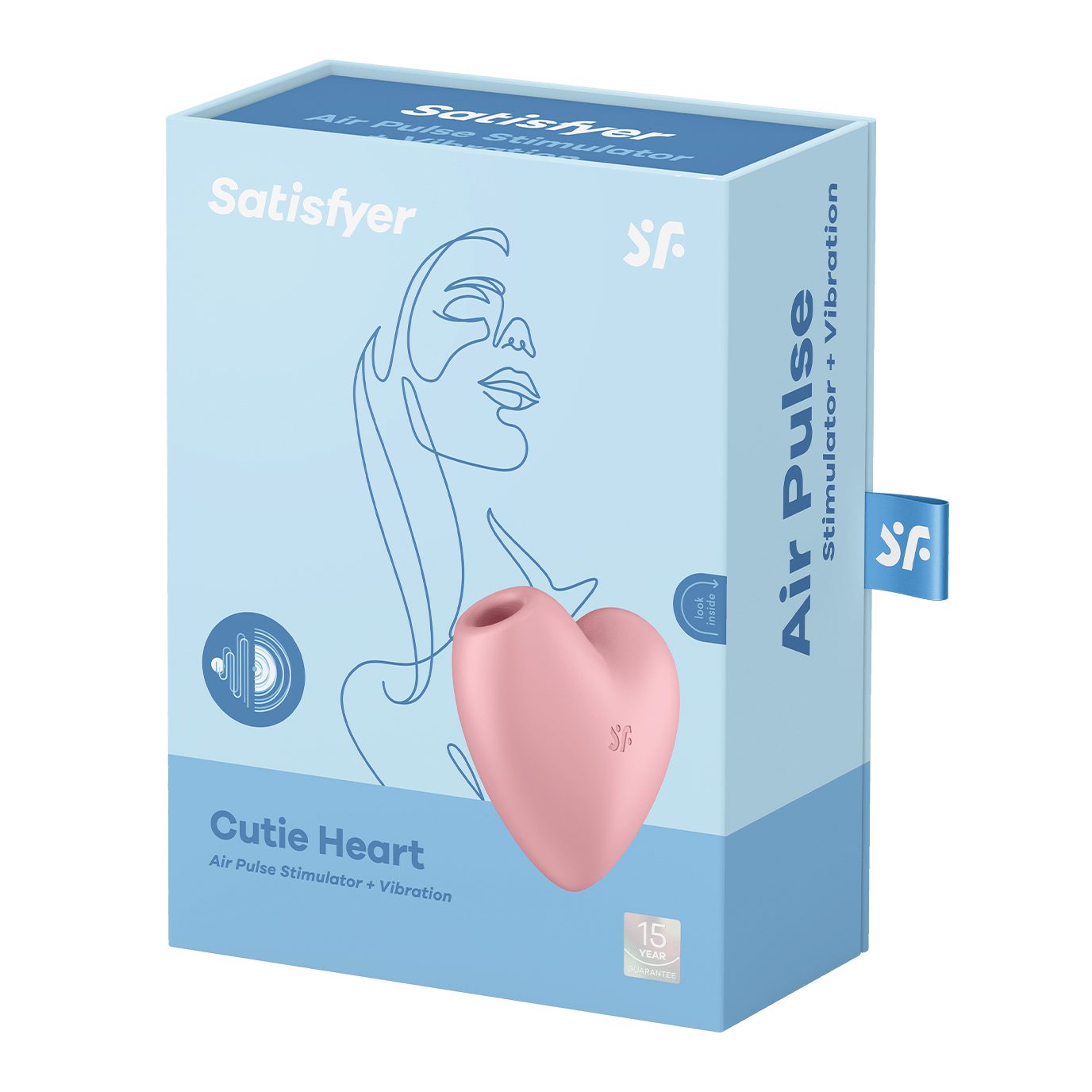 "Cutie 9,5cm, wasserdicht, Satisfyer Heart", Auflege-Vibrator Druckwellenvibrator, Satisfyer rosa (1-tlg)