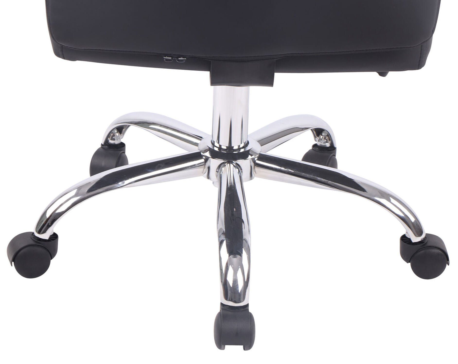 (Schreibtischstuhl, XXL), schwarz drehbar Drehstuhl, Bürostuhl mit bequemer TPFLiving höhenverstellbar chrom Bürostuhl Sitzfläche: Kunstleder und Rückenlehne Chefsessel, 360° - - V1 Deal Metall Gestell: