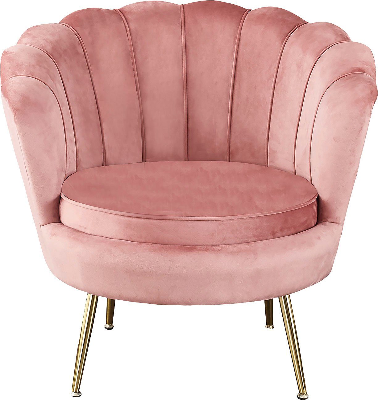 SalesFever Loungesessel Rose Clam, Muscheldesign extravagantes