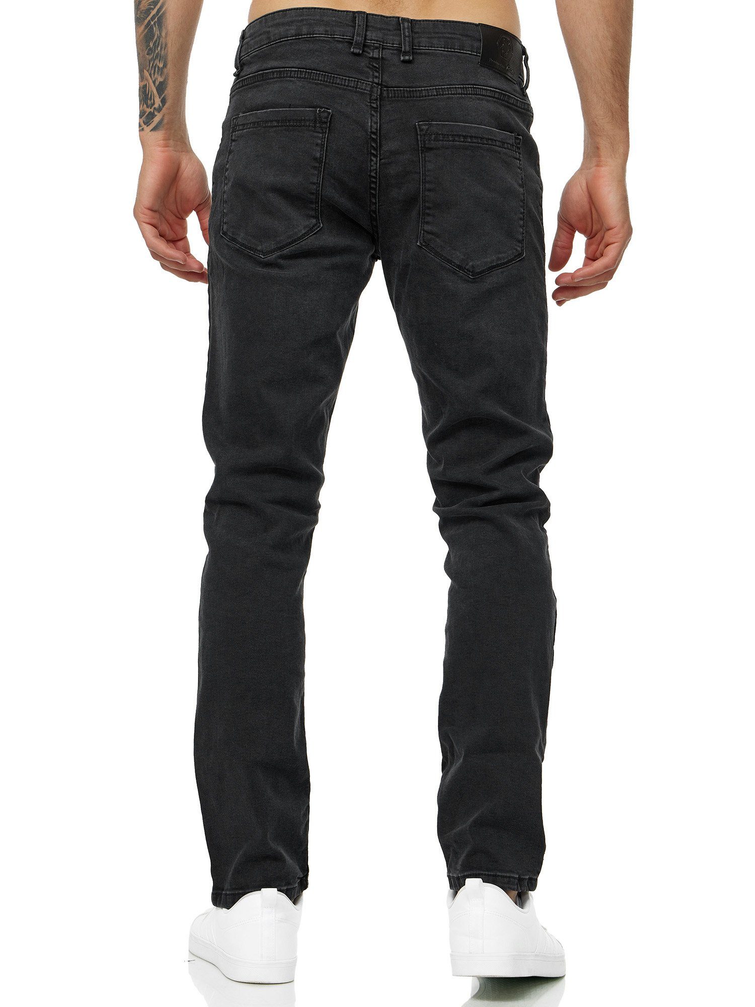 Tazzio Slim-fit-Jeans 16525 Stretch mit schwarz Destroyed-Look im Elasthan &