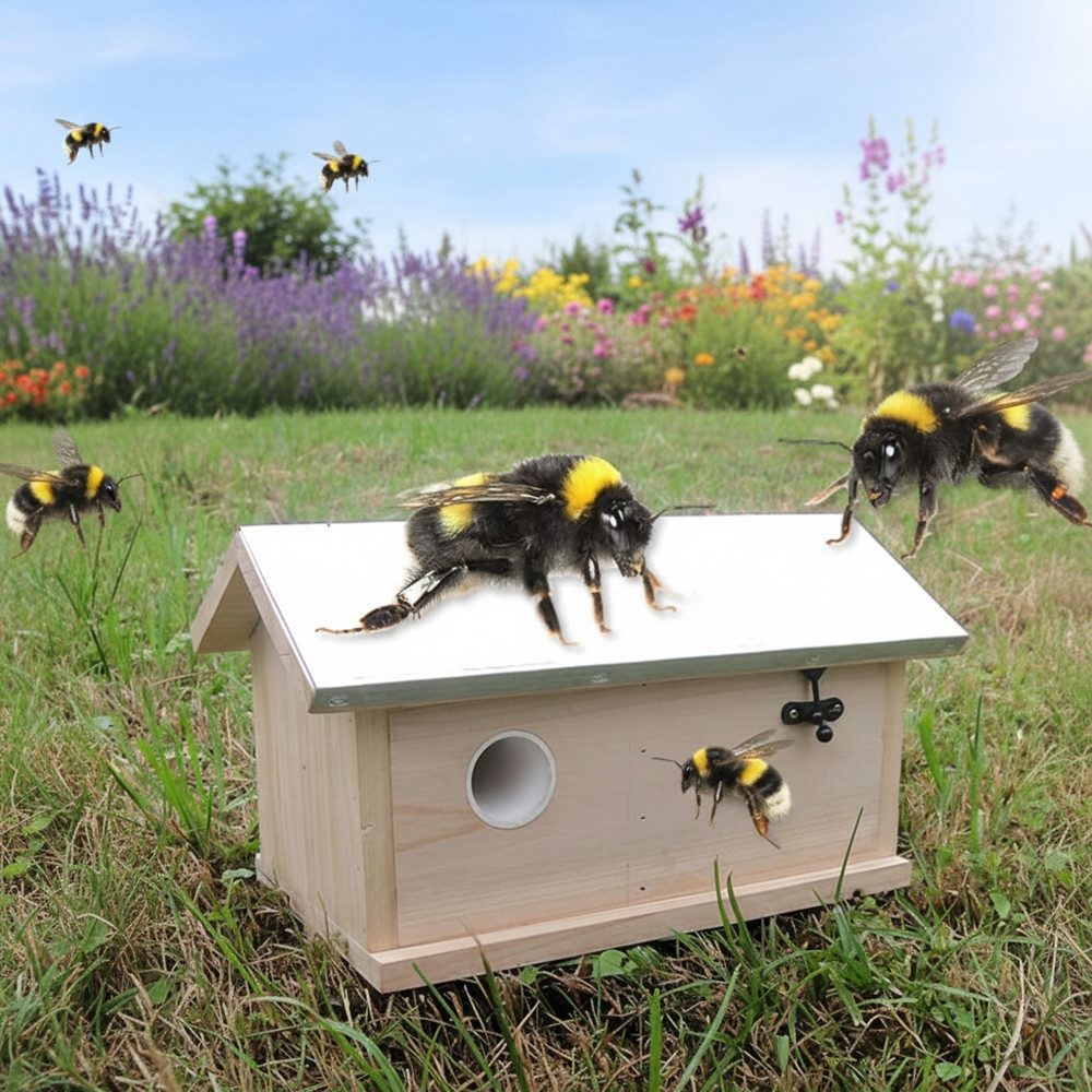 Feel2Home Nistkasten Hummel Hummelhaus Hummelkasten Nistkasten Insektenhaus Haus, Chinesische Fichte