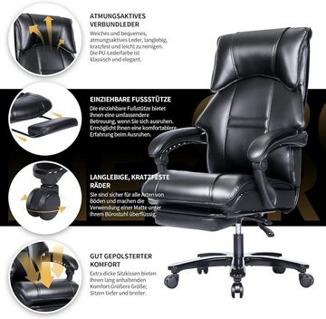 JOEAIS Gaming-Stuhl Gaming Chair Gaming Sessel pc Stuhl Ergonomischer Stuhl (mit Wippfunktion, Höhenverstellbar, Massage Lendenkissen), mit Fußstützen 200 kg Belastbarkeit Massagefunktion