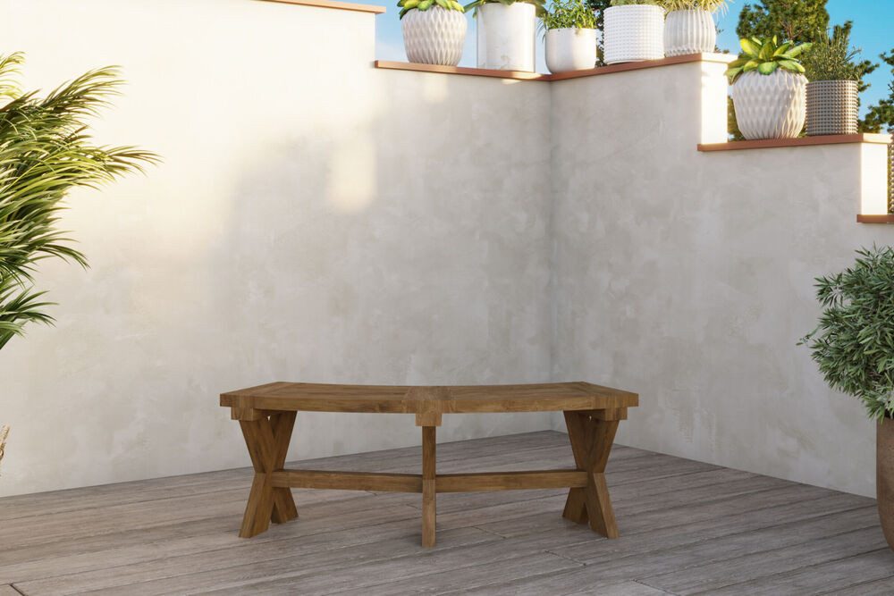 OUTFLEXX Gartenbank Quantum, mit Fußkappen zum Schutz Ihrer Terrasse