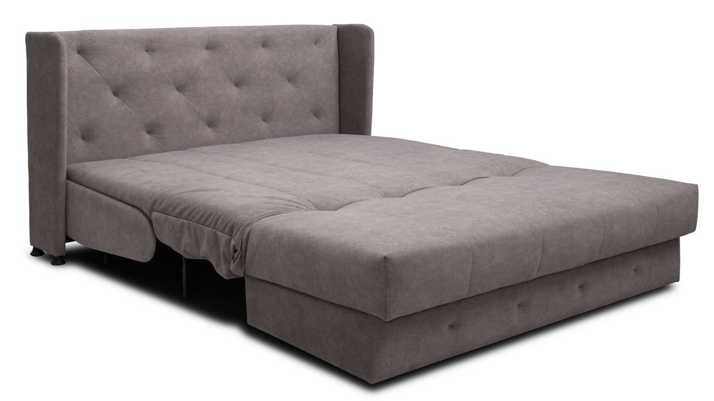 Konstanta Möbelhaus Schlafsofa Schlafsofa „Derby Lite“ 160 cm mit Schlaffunktion (Akkordeon-Auszug), Buchenholzlatten und eine Matratze mit einem Pocket-Spring- – Bild 4 von 5