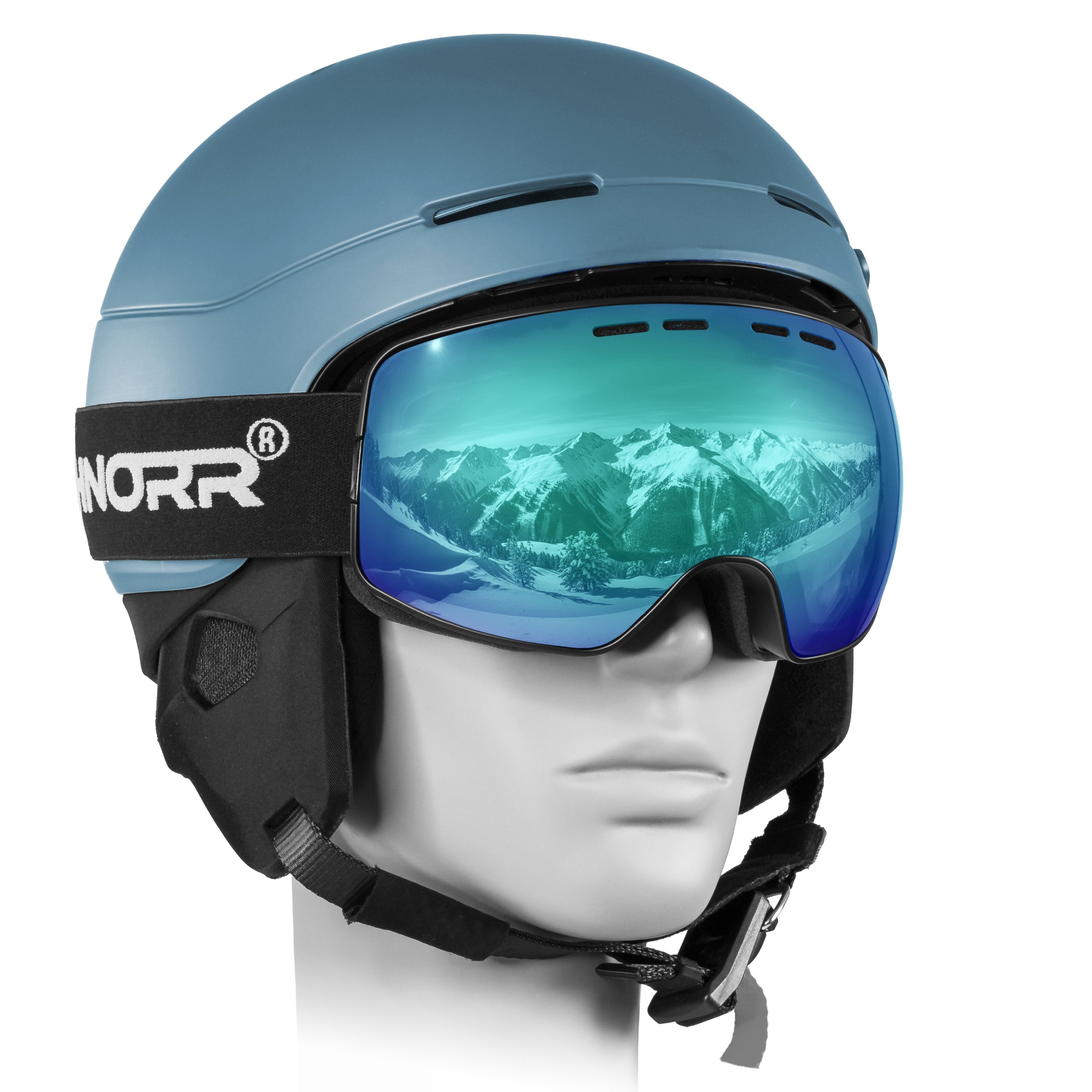 SCHNORR Sportbrille Schnorr Skibrille Ventra - Sphärisch, Blau (S3), Full REVO, Anti-Fog, (1-St), Full REVO-Beschichtung Blau (S3) – Bild 2 von 3
