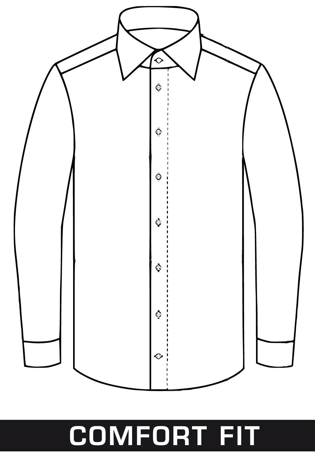 MARVELIS Businesshemd COMFORT FIT - Businesshemd keine Rückenfalte