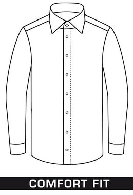 MARVELIS Businesshemd Businesshemd - Comfort Fit - Langarm - Muster - Bunt Allover-Print