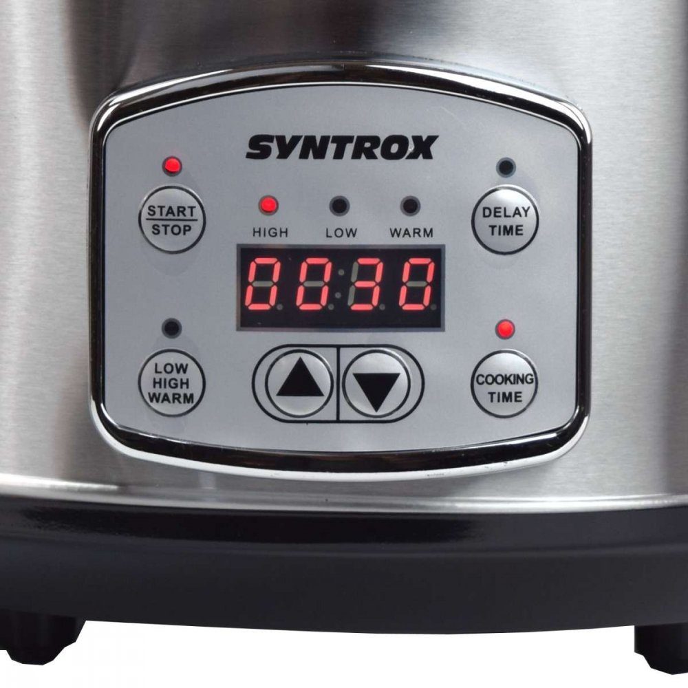 Slow Syntrox Syntrox 4,5 mit Timer Cooker Digitaler Germany Schmortopf Liter