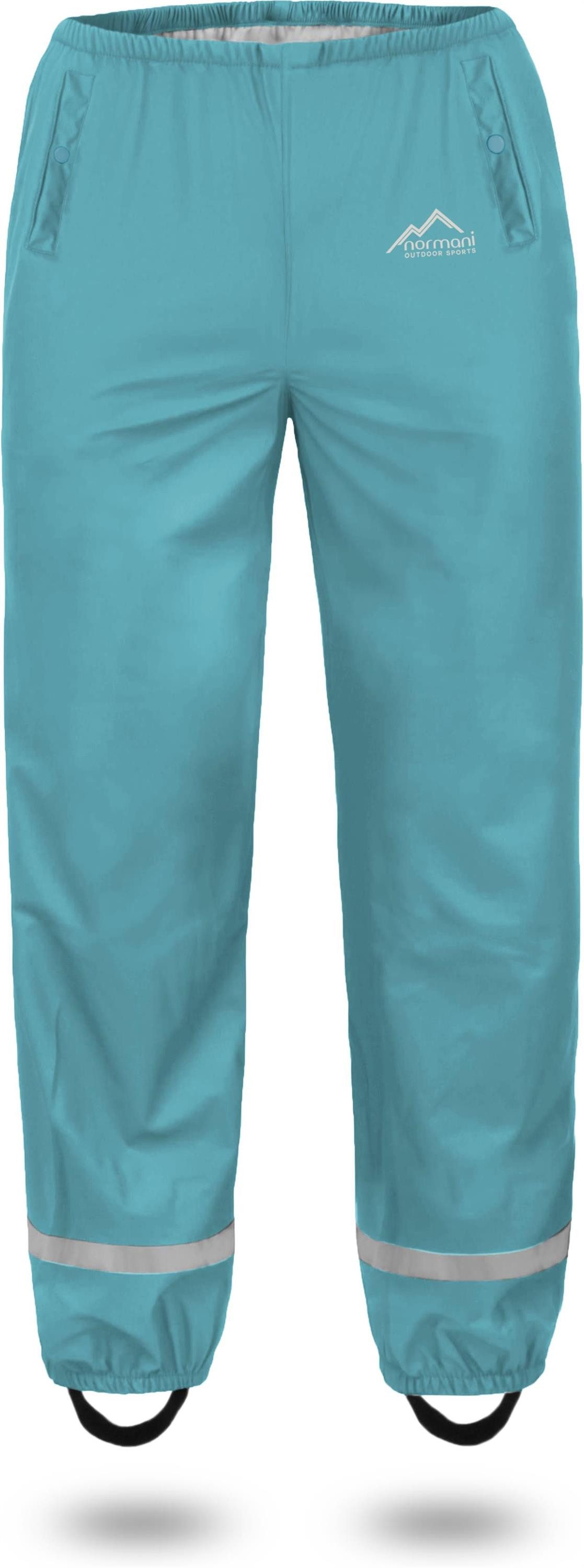 normani Regenhose Kinder Regenhose York Jungen und Mädchen - Wind- und wasserdichte Regenhose mit Reflektoren