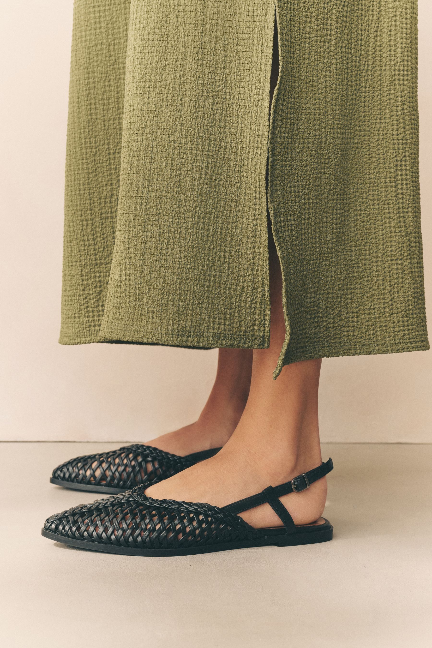 Next Forever Comfort® spitze Leder-Slingbacks Slingsandale (1-tlg)