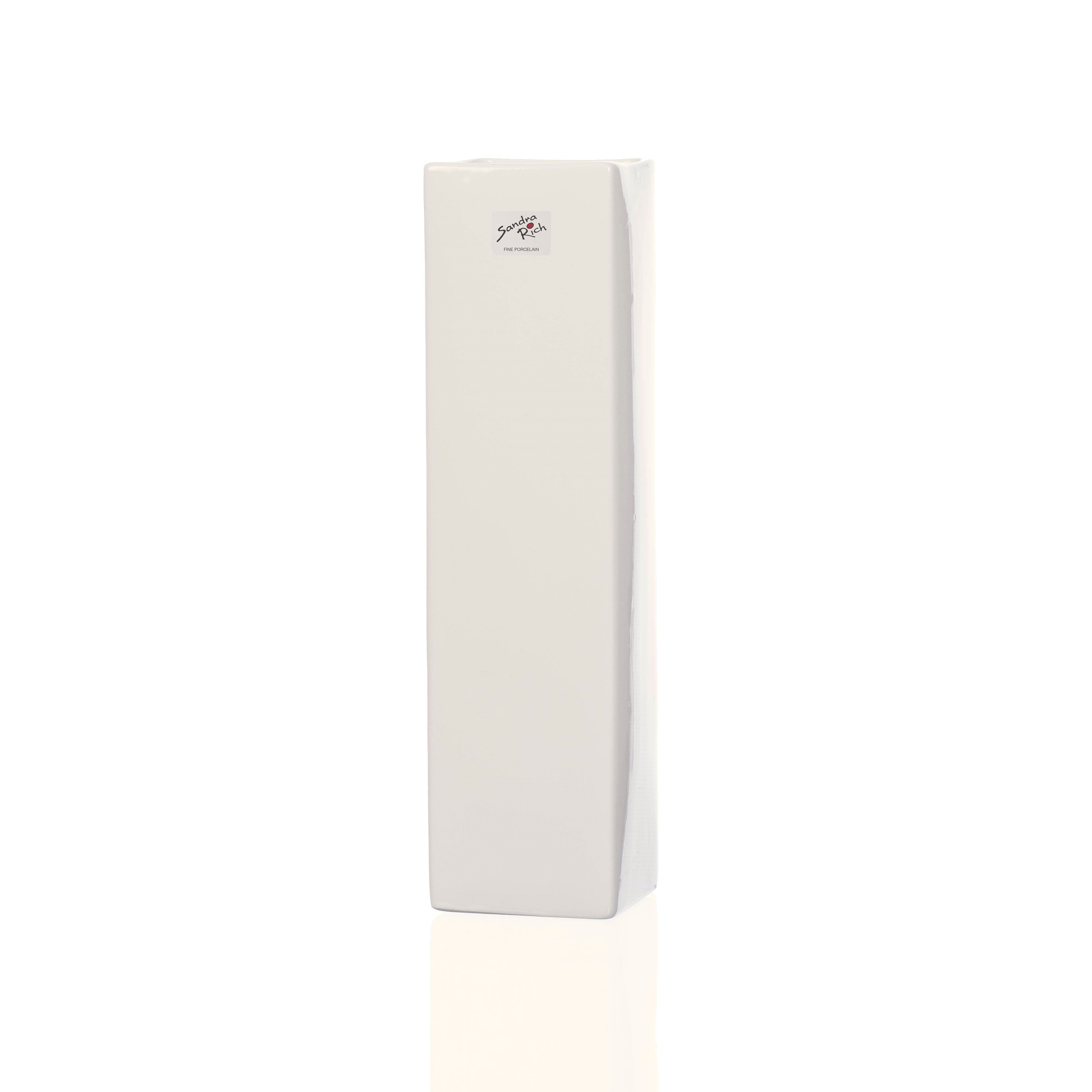 Sandra Rich Dekovase SANDRA RICH, Porzellan- VASE "SQUARE" 24cm. Quader WEI günstig online kaufen