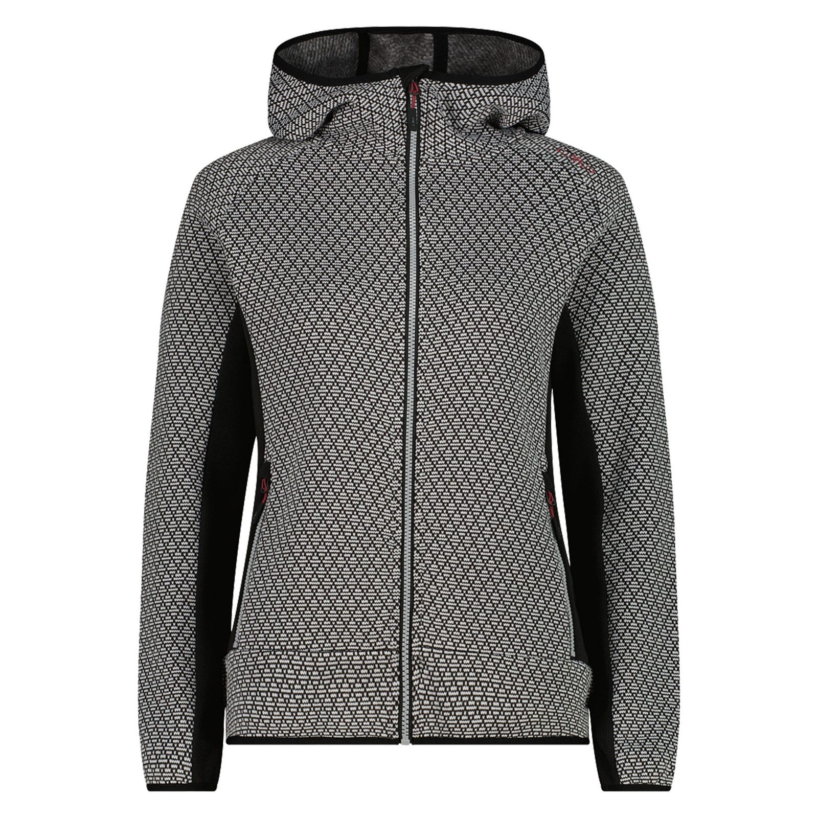 CMP Fleecejacke Woman Jacket Fix Hood mit seitlichen Reißverschlusstaschen