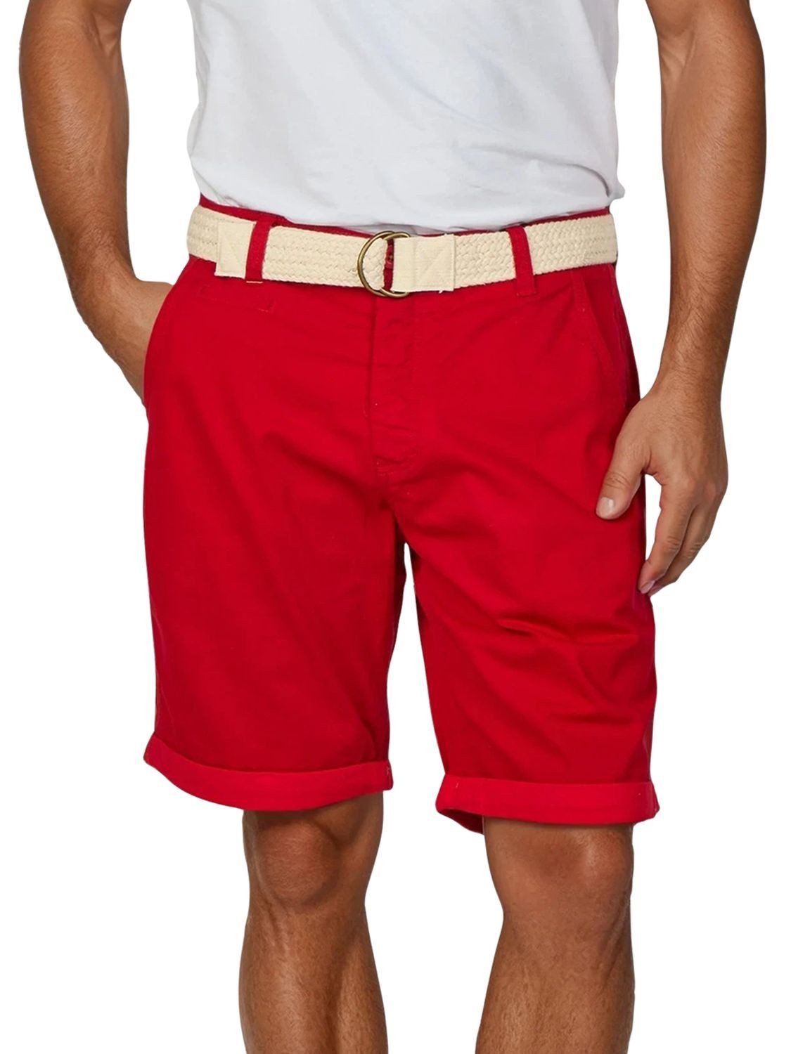 riverso Chinoshorts Herren Shorts RIVHenry Regular Fit Bermudashorts mit Gürtel