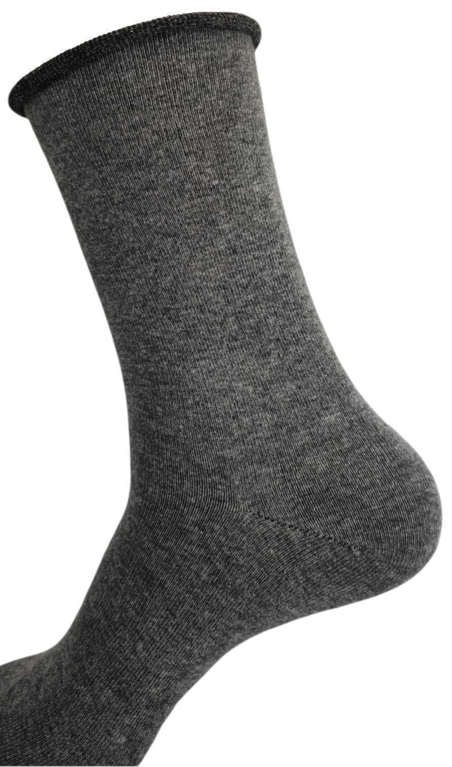 Damen Herren Freizeit Basicsocken Socken Paar Business EloModa 12 Komfortbund; (12-Paar)