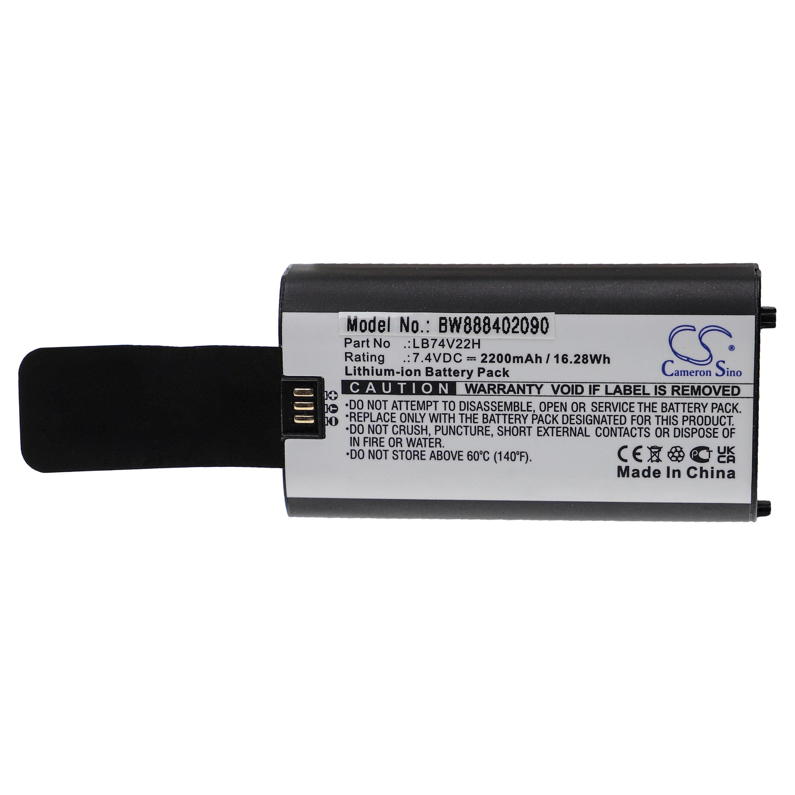 vhbw Ersatz für Newland LB74V22H für Akku Li-Ion 2200 mAh (7,4 V)