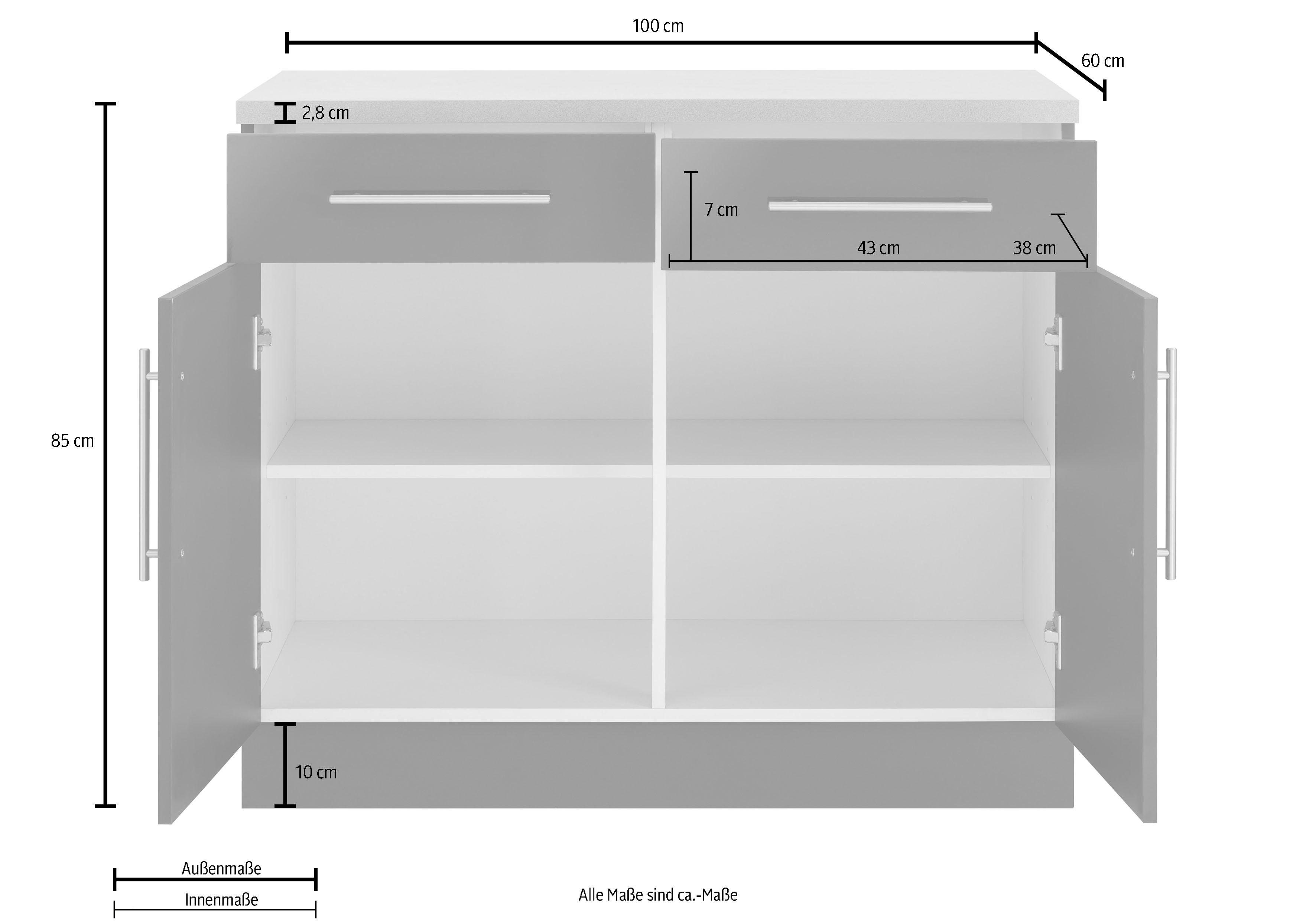 wiho Küchen Unterschrank Cali 100 cm breit – Bild 5 von 5