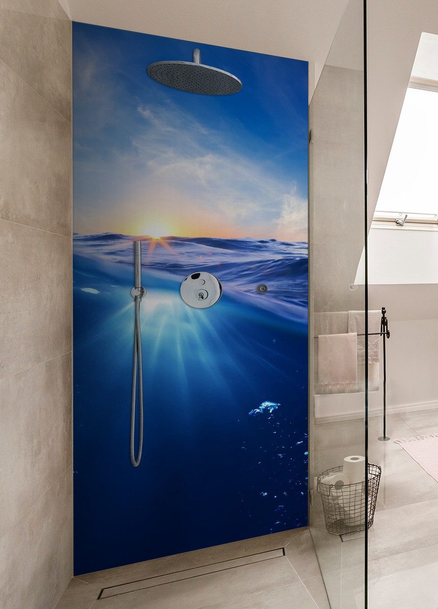 Wallario Duschrückwand Wellen im Meer bei günstig online kaufen