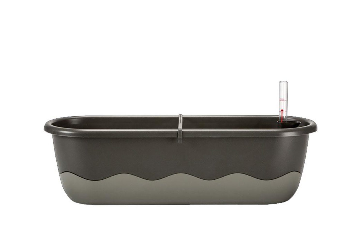 PLASTIA Balkonkasten Mareta 80 Grau/Anthrazit mit Erdbewässerung