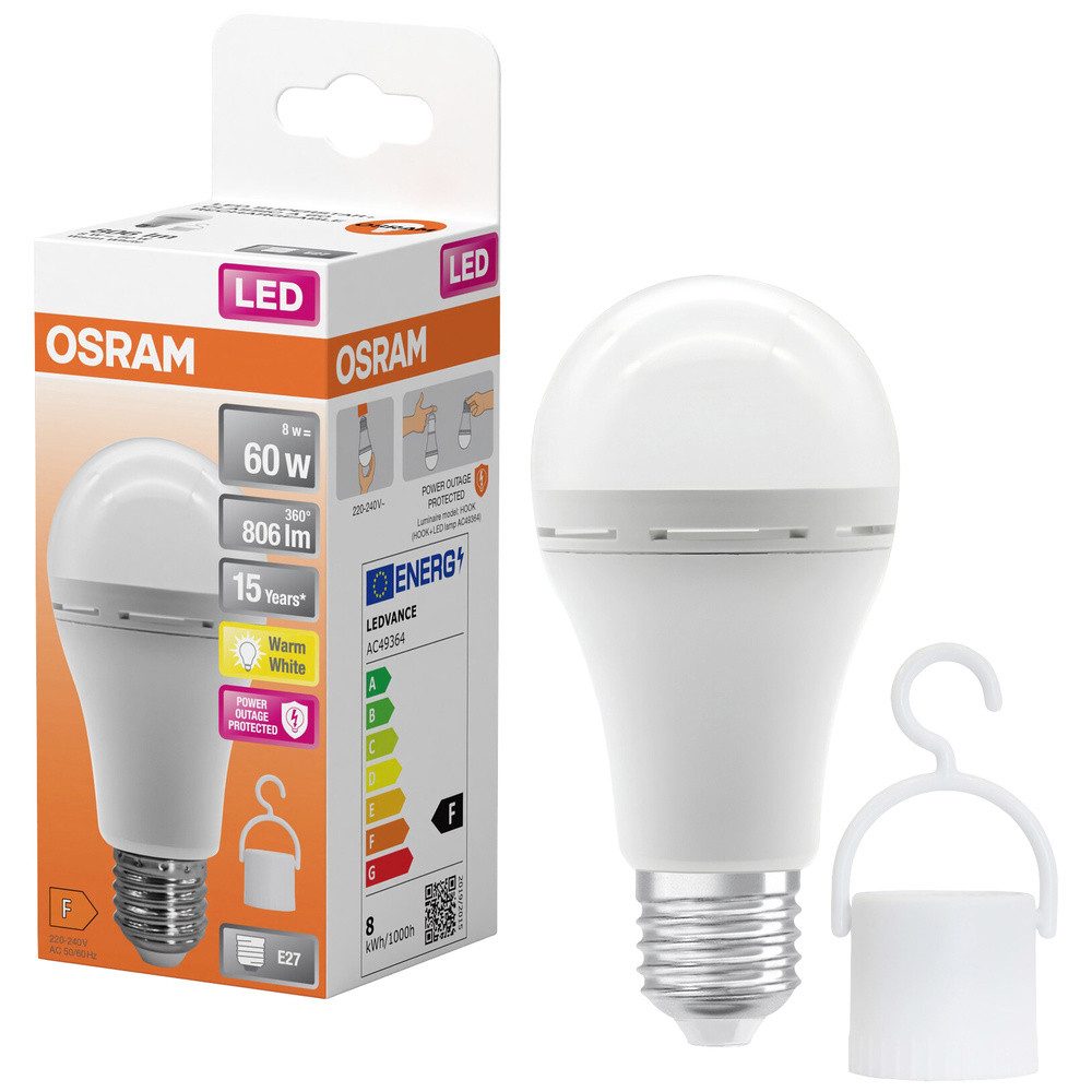 Osram LED-Leuchtmittel OSRAM HOMELIGHTING 4099854190087 Akkubetriebenes LED-Leuchtmittel EEK
