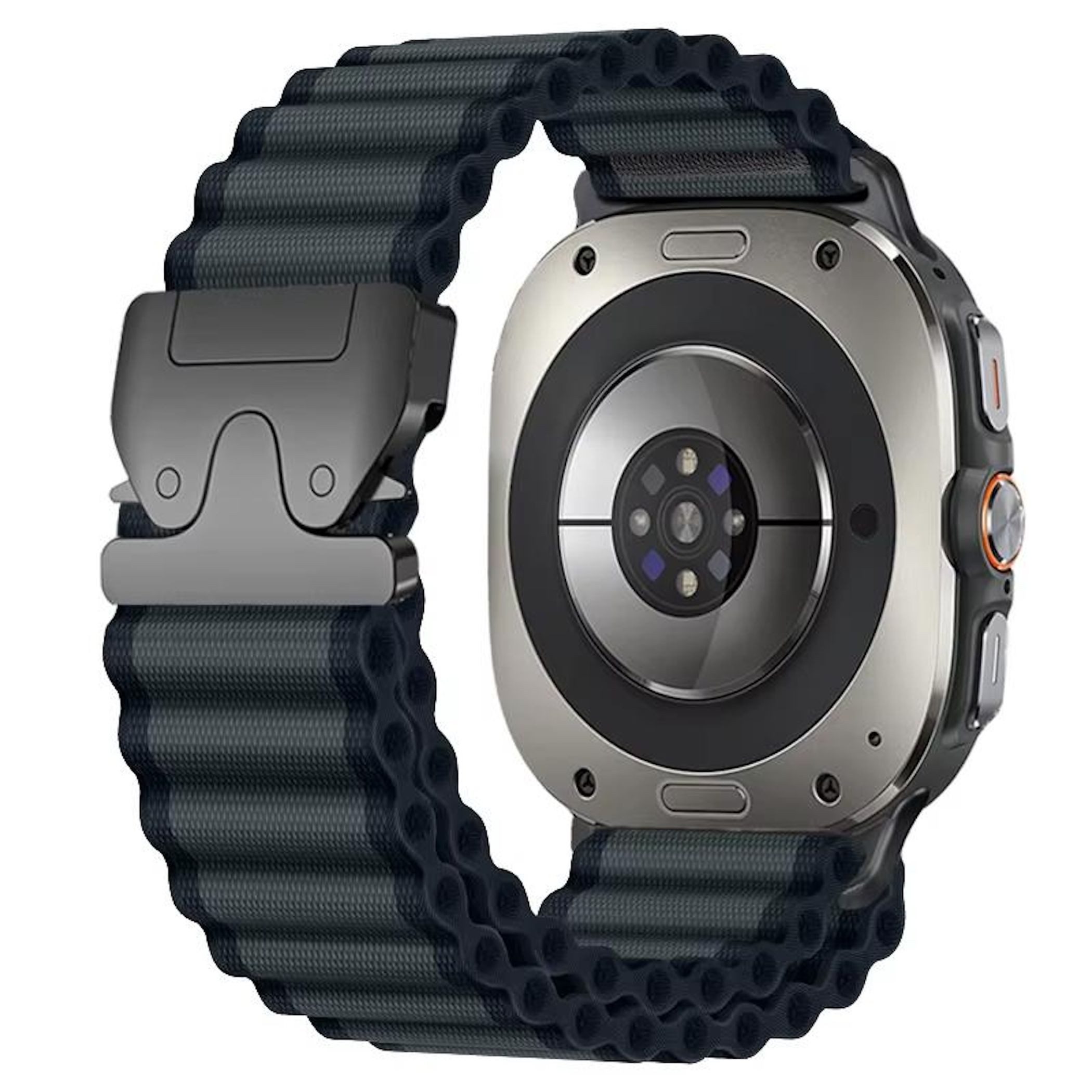 Wigento Smartwatch-Armband Nylon Outdoor für Samsung Galaxy Watch 9 / 8 / 8 Classic Ersatzband, Outdoor Armband, Verstellbar