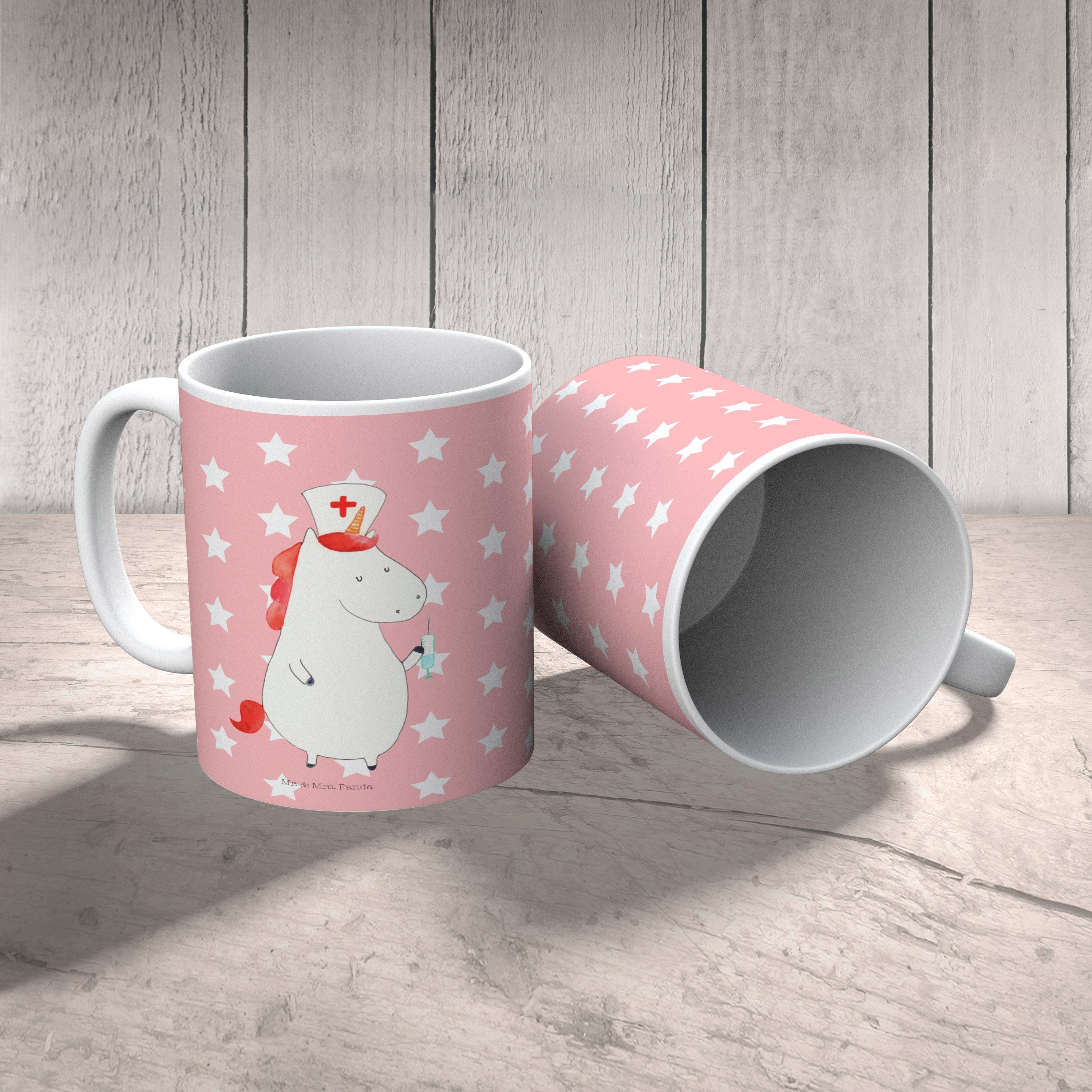 Mr. & Mrs. Panda Tasse Krankenschwester Pastell Geschenk, G, Rot Einhorn Krankenschwester - Keramik 