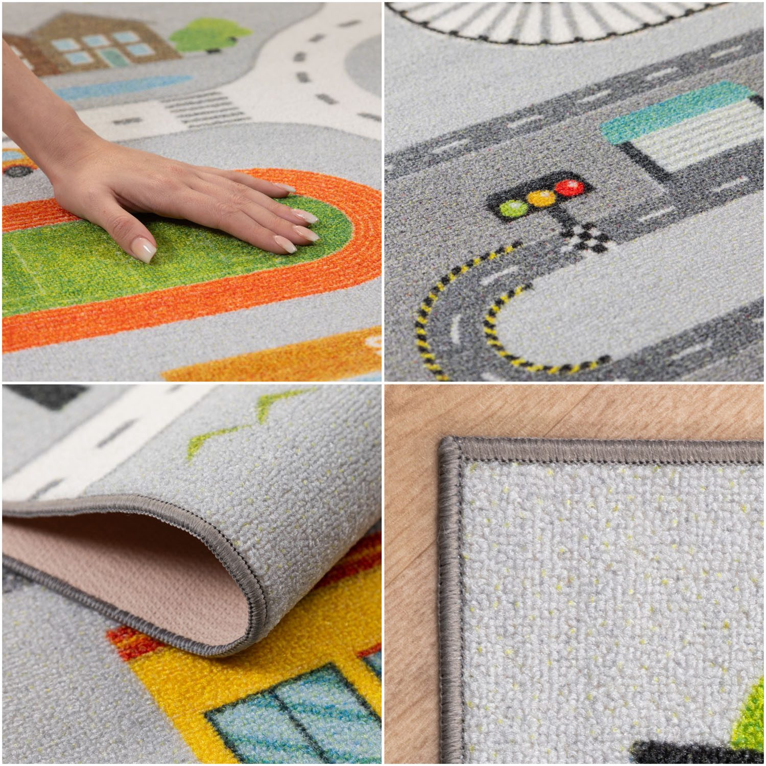 SIMPEX24 Teppich Spielstraße Design, Rechteckig, Höhe: 7 mm, Kinderteppich günstig online kaufen