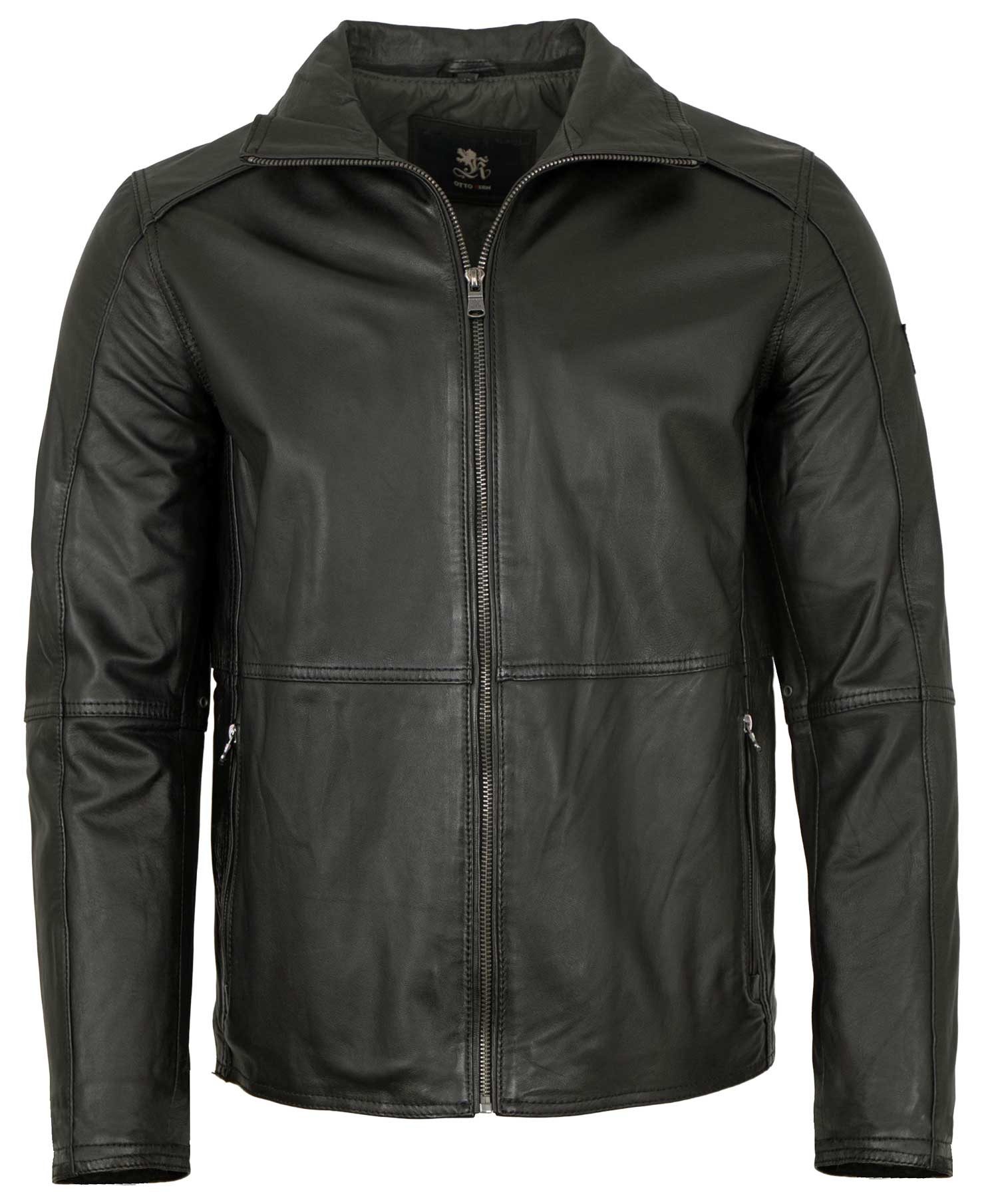 Otto Kern Lederjacke OK-505/M OTTO KERN - Herren Lederjacke Lammnappa schwarz