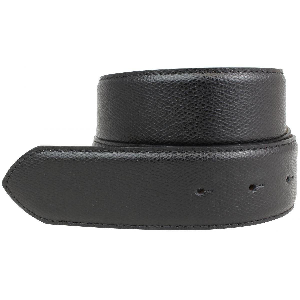 BELTINGER Ledergürtel Wechselgürtel aus Leder ohne Schnalle 4 cm - Modischer Druckknopf-Gürt Schwarz