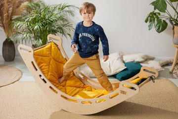 Rainbow Kids Bodenkissen Rockerkissen Auflage Bogenkissen für Montessori Wippe XXL (ohne Wippe), Made in EU