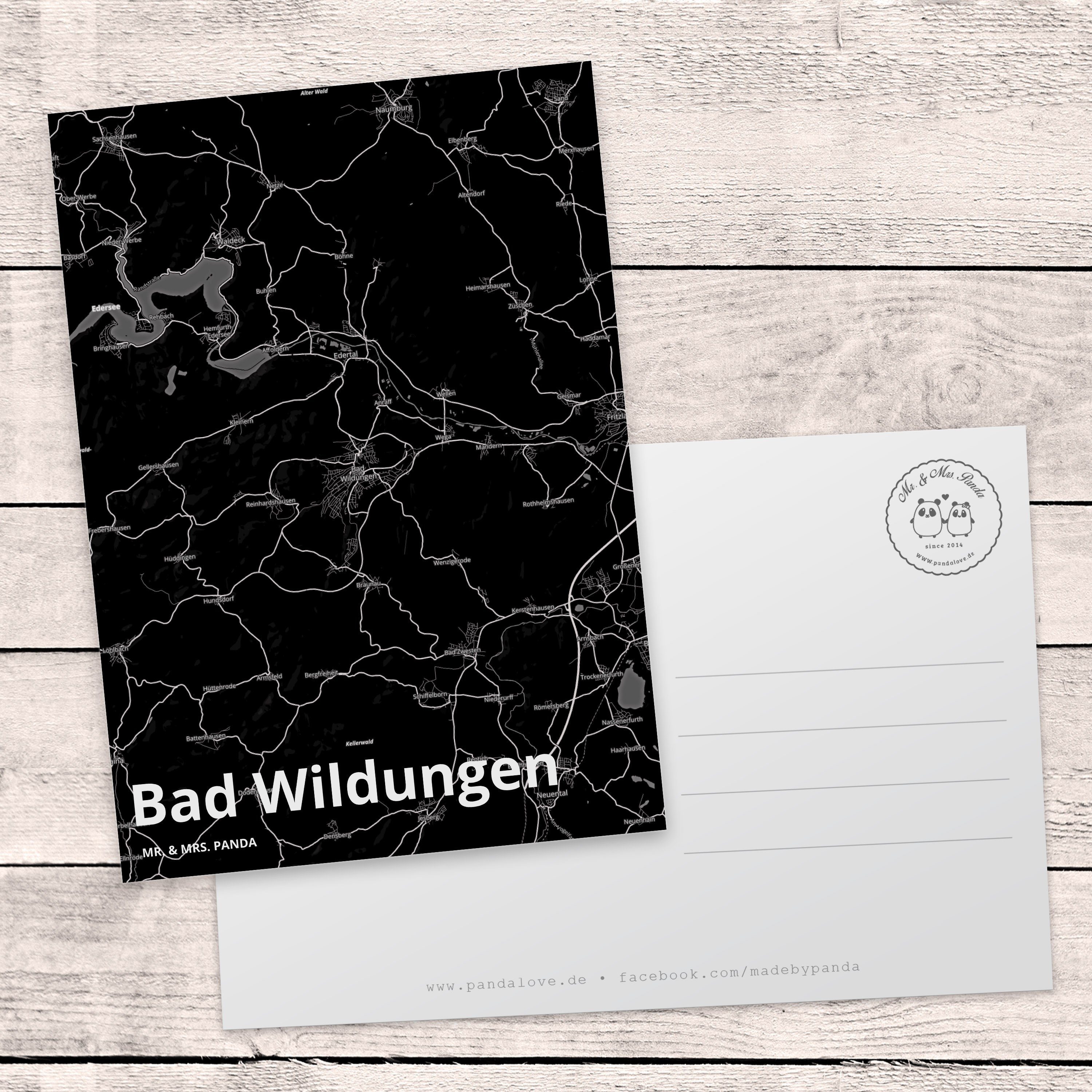 Grußkarte, & Dorf K Postkarte Karte, - Wildungen Mrs. Dorf, Stadt Mr. Stadt, Bad Geschenk, Panda