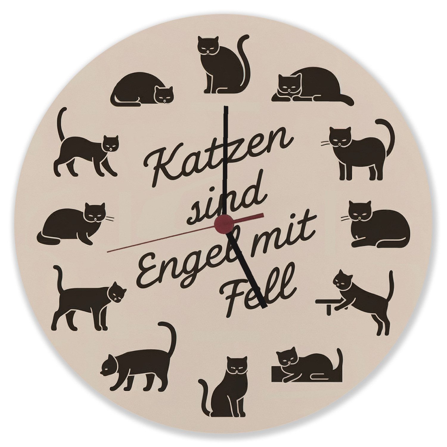 speecheese Wanduhr Katzen sind Engel mit günstig online kaufen