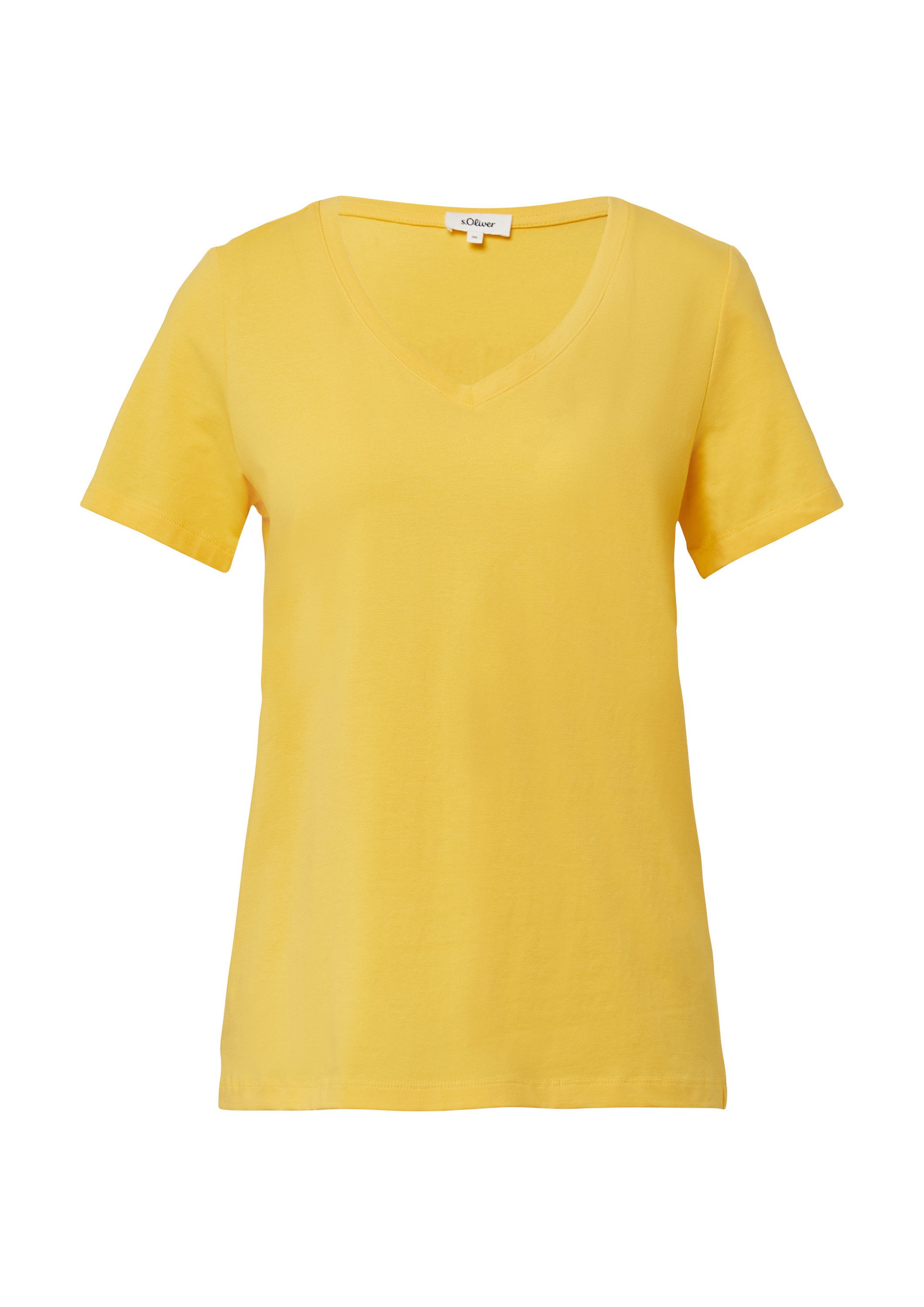 s.Oliver Kurzarmshirt T-Shirt T-Shirt mit V-Ausschnitt günstig online kaufen