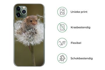 MuchoWow Handyhülle Maus - Jung - Blumen, Handyhülle Apple iPhone 11 Pro Max, Smartphone-Bumper, Print, Handy