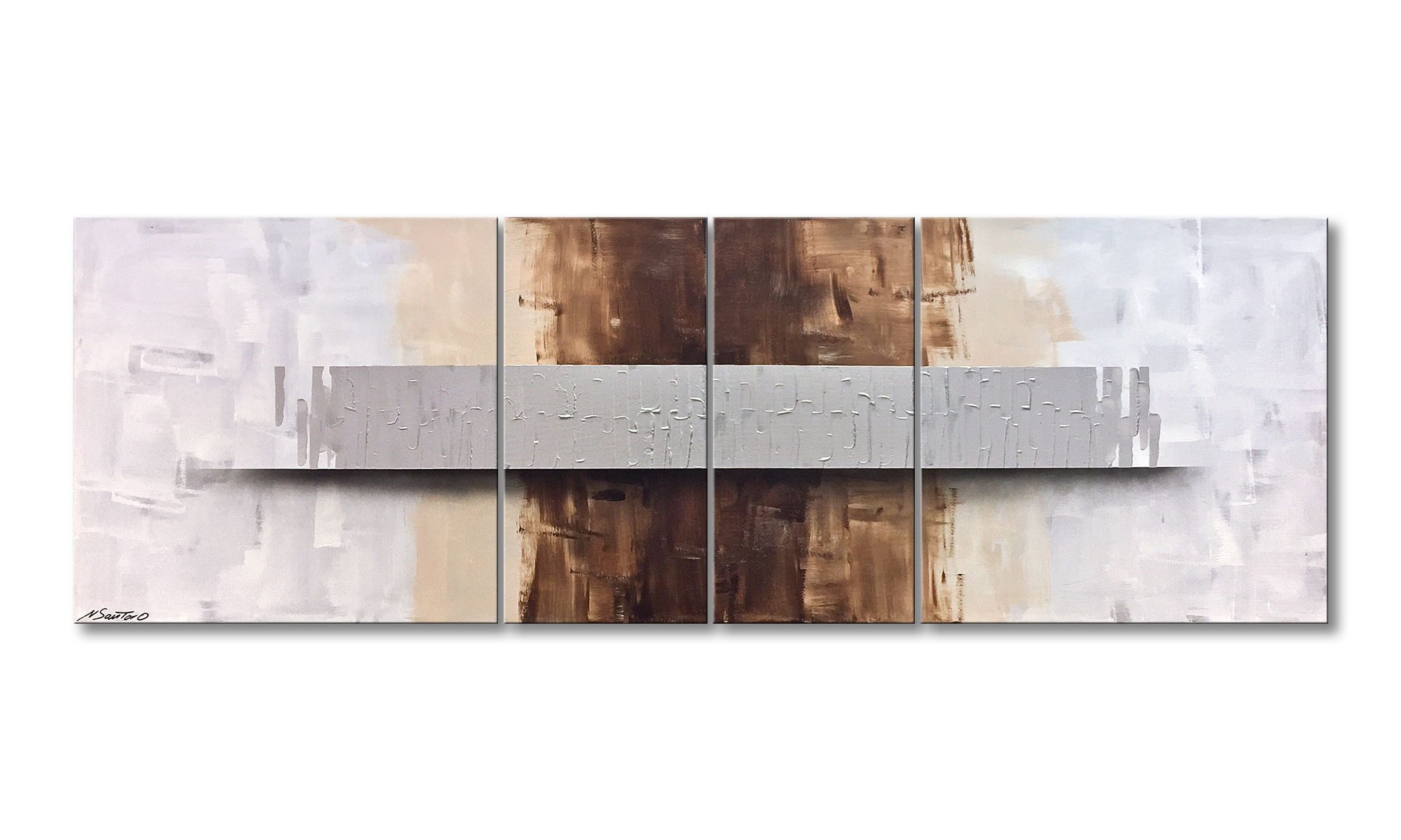 WandbilderXXL Gemälde Over The Chasm 180 x 60 cm, Abstraktes Gemälde, handgemaltes Unikat