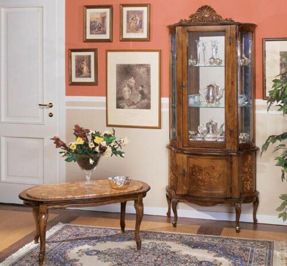 JVmoebel Vitrine Vitrine Anrichte Schränke Design Italienische Möbel Luxus Barock Holz
