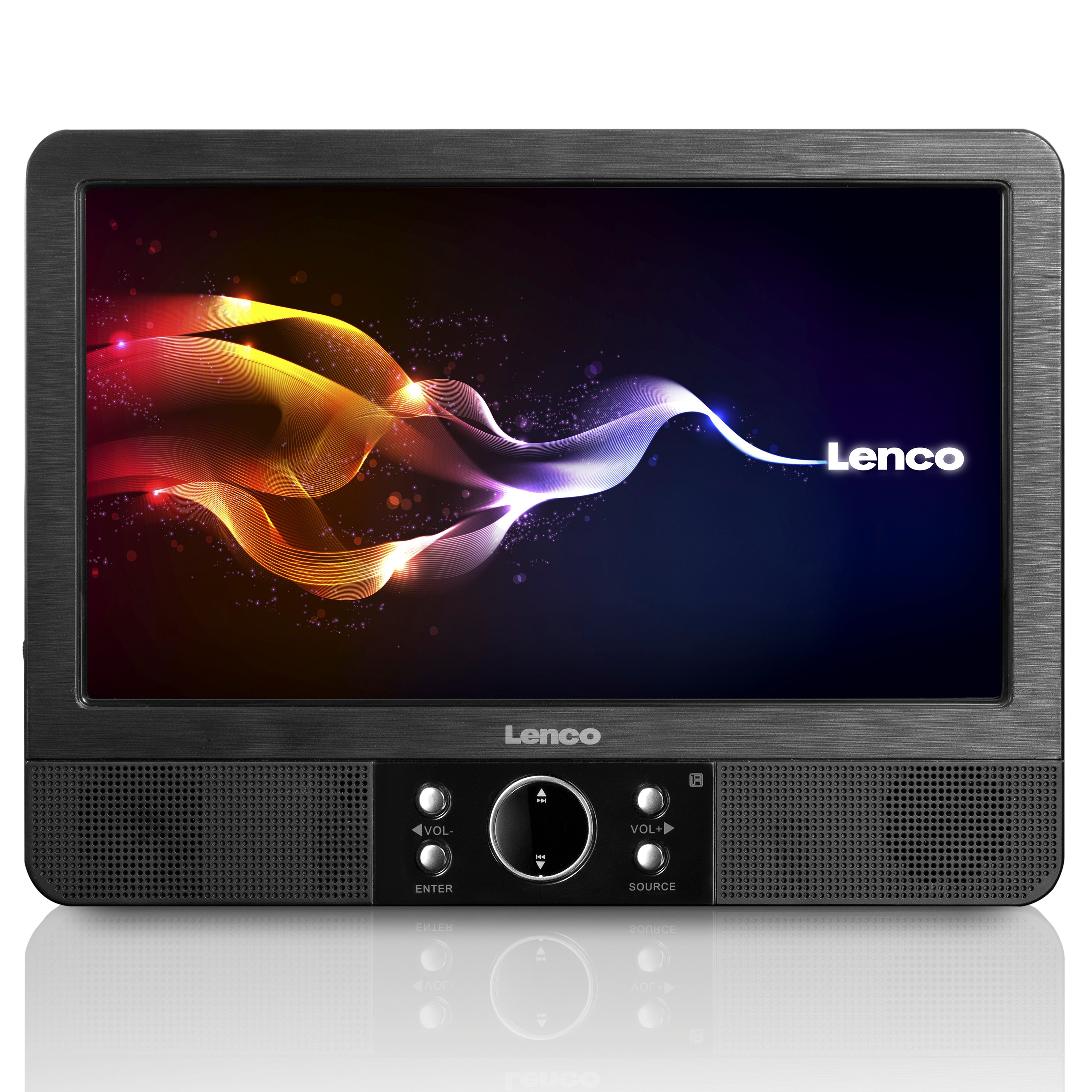 Lenco MES-415 Portabler DVD-Player (HD-Auflösung, 2er DVD-Set, 9 Zoll-Display, USB- & SD/MMC inkl. Kopfhörer & Halterung)