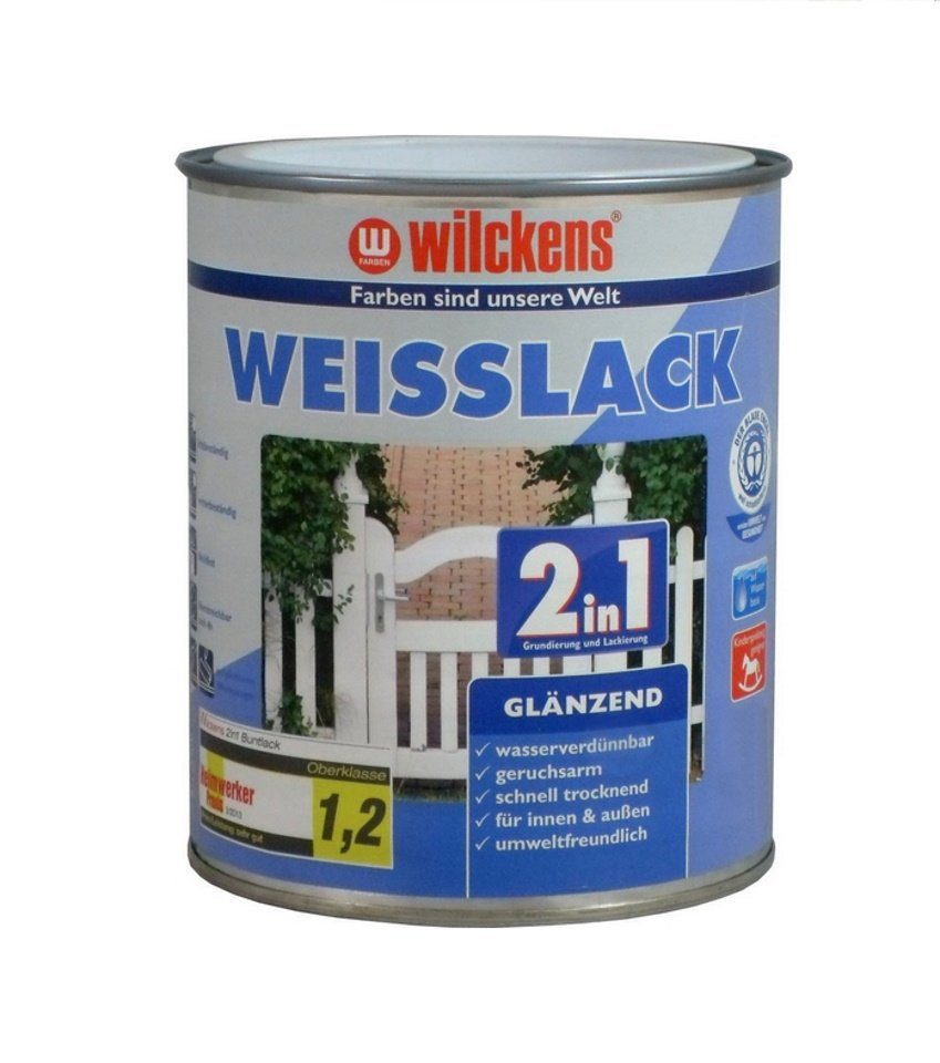 Wilckens Farben Weißlack Weißlack 2in1 glänzend 750ml