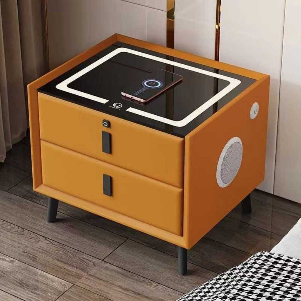 JVmoebel Nachttisch Smart intelligente Ladeschublade in Ihr Schlafzimmer Innenbereich (1-St., 1x Nachttisch), Made in Europa Orange