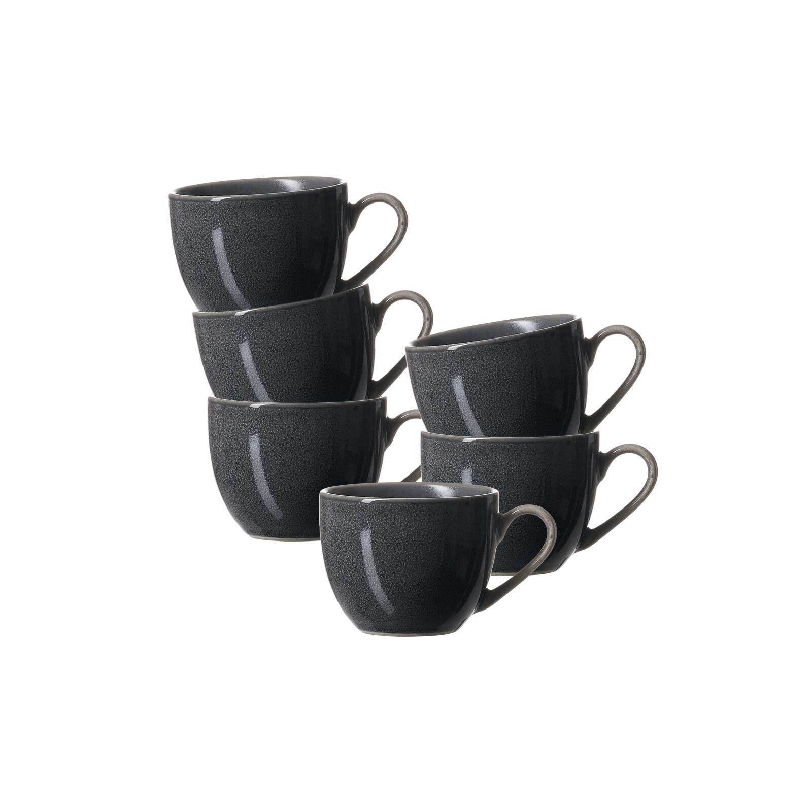 Ritzenhoff & Breker Espressotasse Toledo Espressotassen 90 ml 6er Set, 6-tlg., Steinzeug