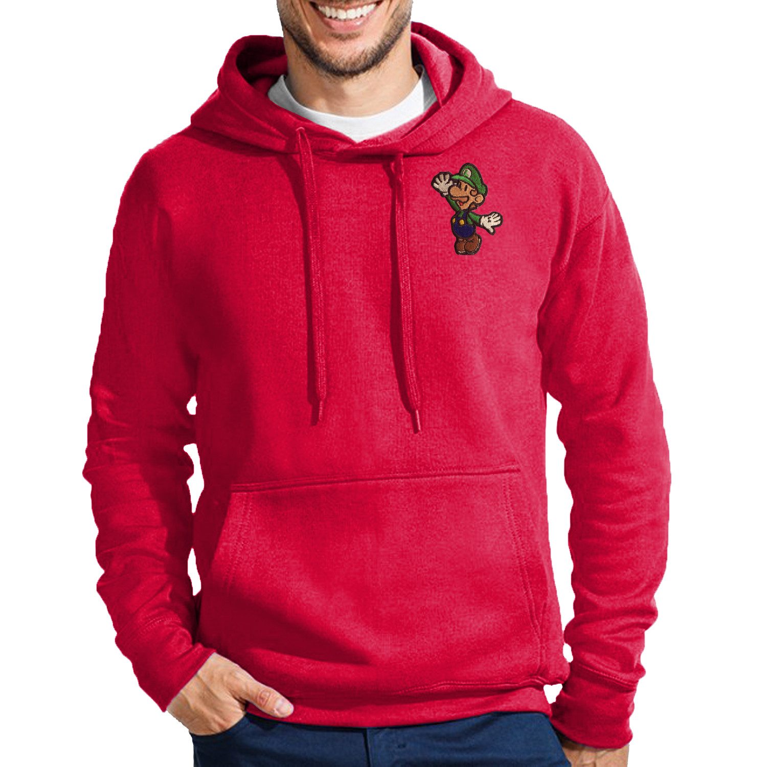 Hoodie Mario Luigi Super Wario Yoshi Peach Patch Hoodie Stick Retro Look Top