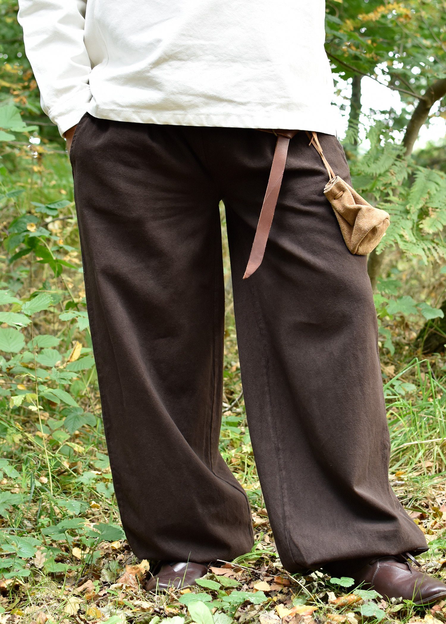 Wikinger-Kostüm Weite Mittelalter-Hose Hermann, braun