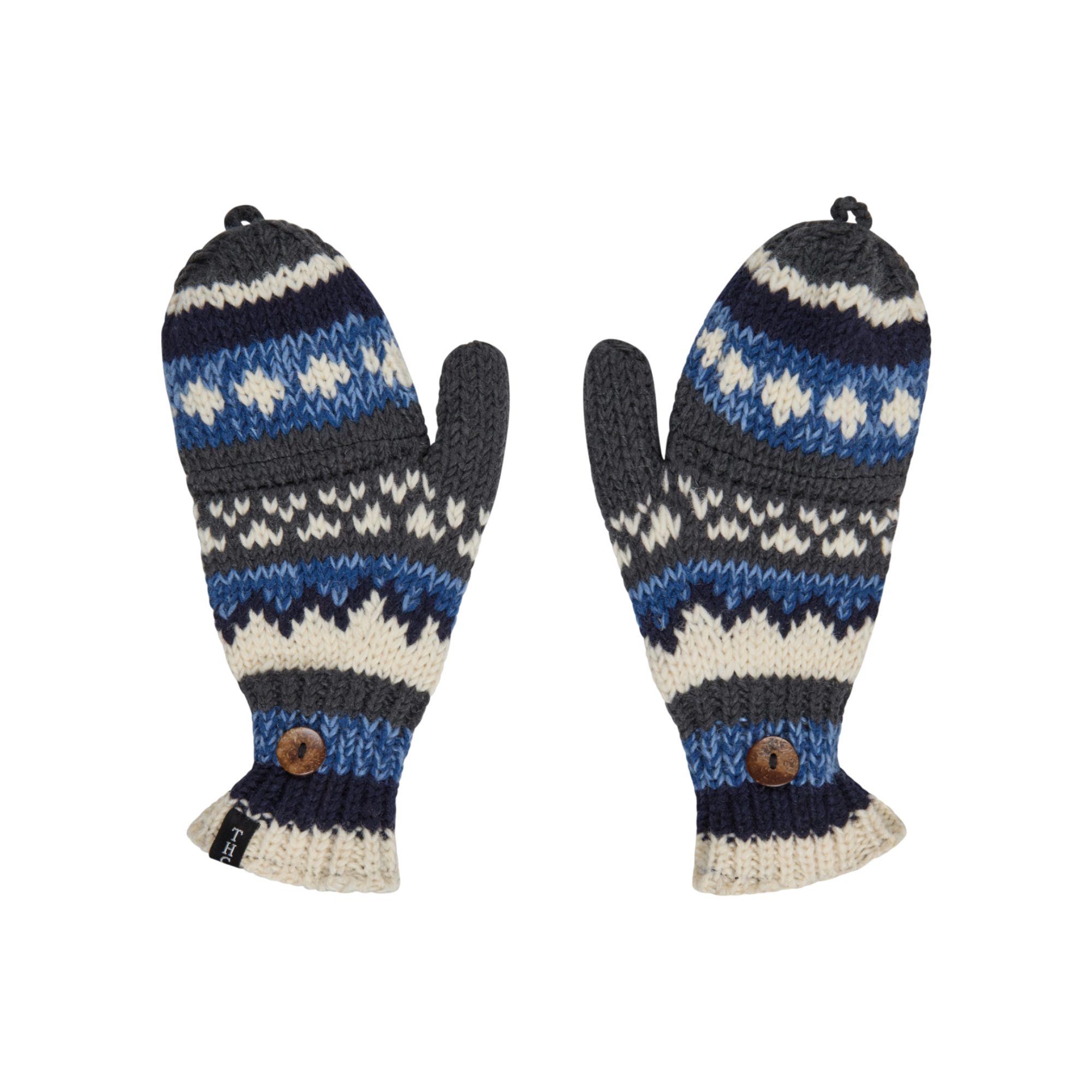 THC Natural Line Strickhandschuhe THC Klapphandschuhe 816 (1-St., 1 Paar) abklappbare Fingerspitzen