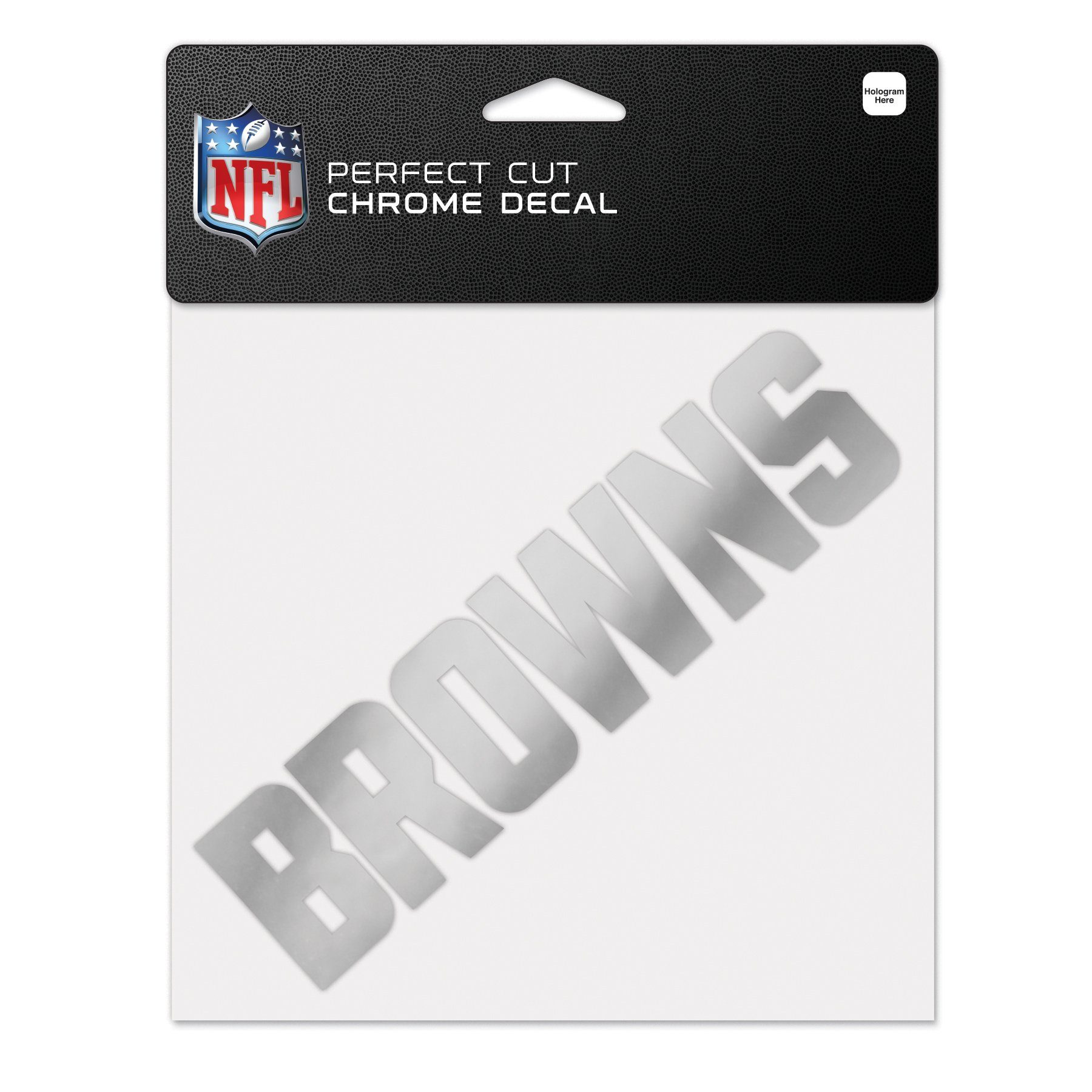 15x15cm CHROME WinCraft CUT NFL Browns Wanddekoobjekt PERFECT Sticker Cleveland Aufkleber