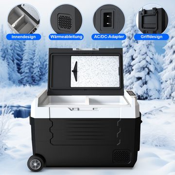 kehot Thermobehälter 45L elektrische Kompressor-Kühlbox tragbar, frisch/einfrieren, (Kühlschrank mit Räder, Griff und APP-Steuerung), Gefrierbox bis -20 °C für Auto, Lkw, Boot